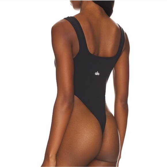 ALO Airbrush Hot Shot Bodysuit in Black - Picture 3 of 6